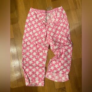 00s VS Pink Star Patterned Cropped Pajama Panats